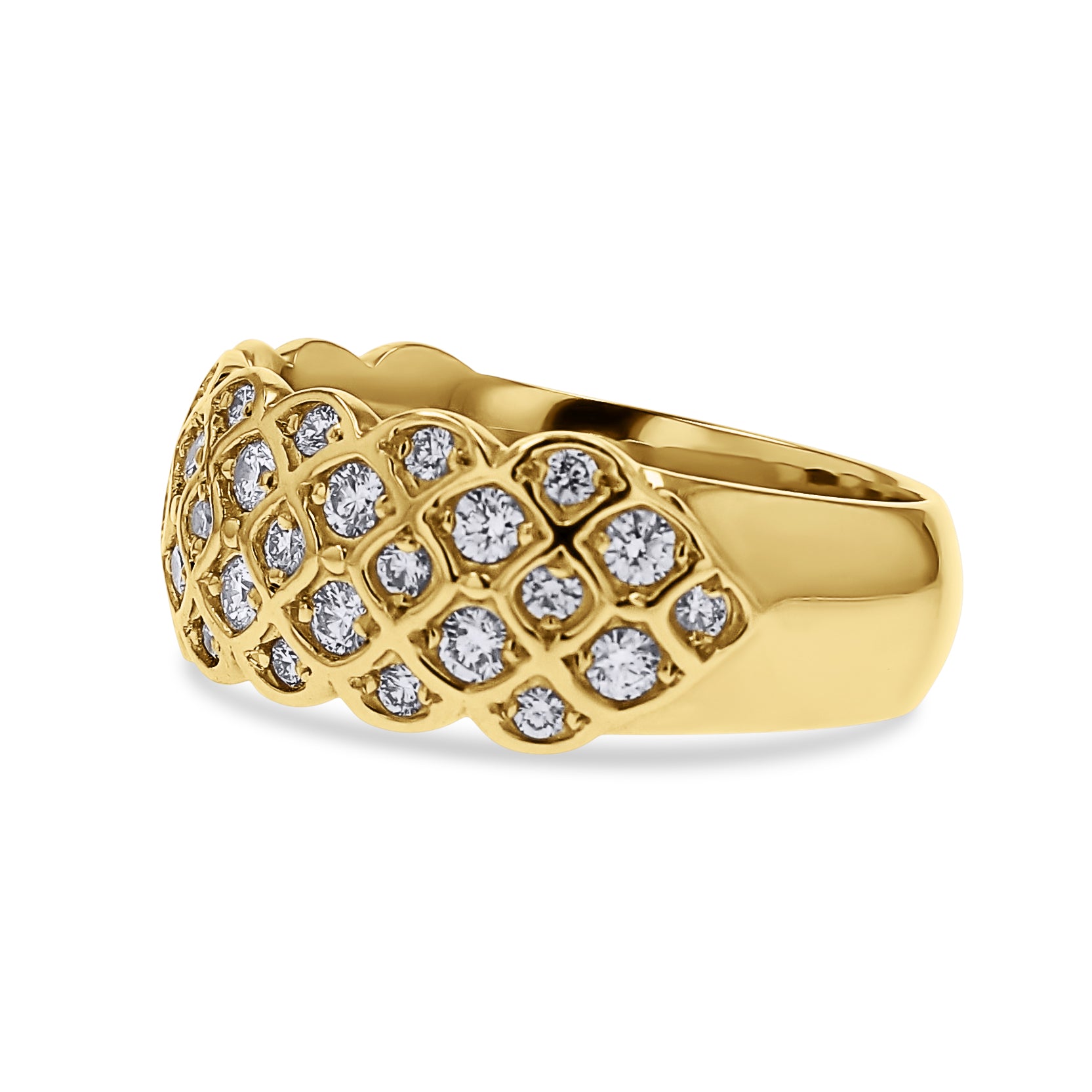 Five-Row Diamond Lattice Ring - Skeie's Jewelers