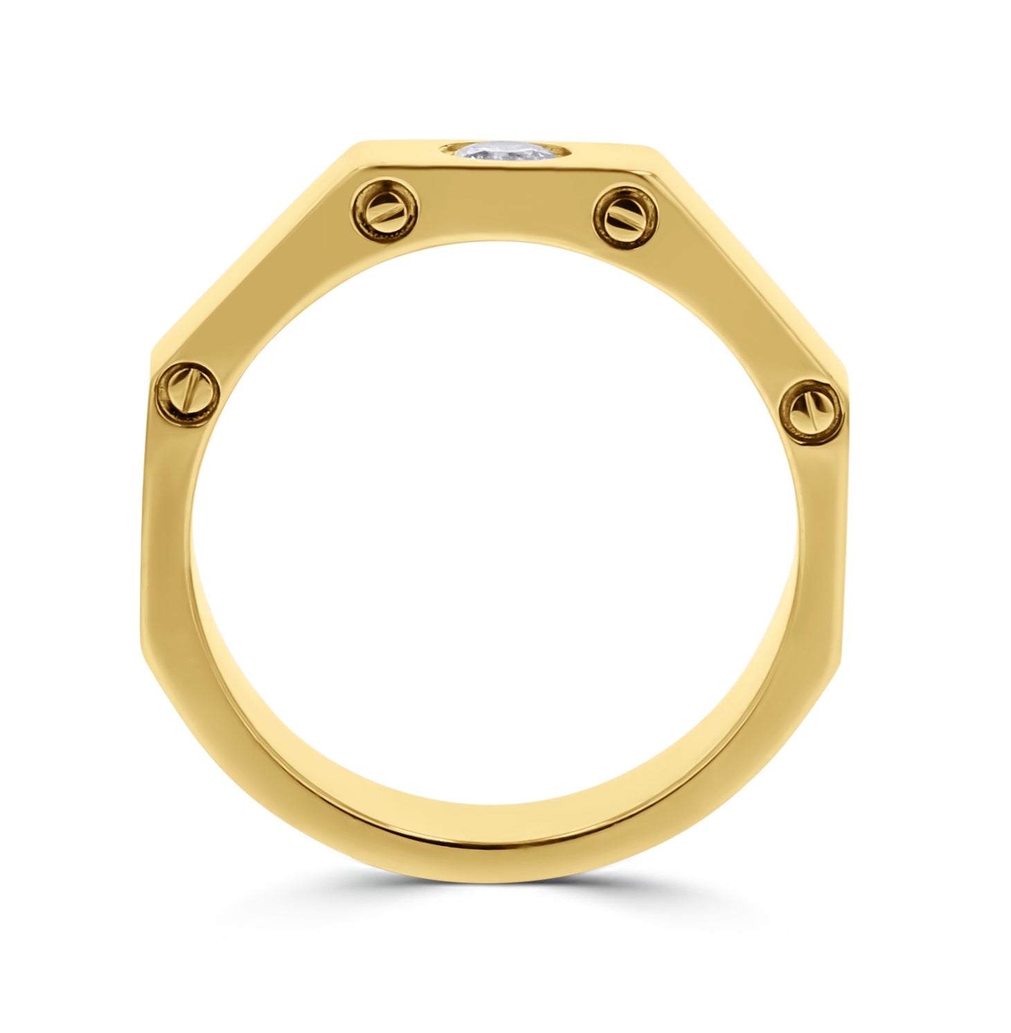 Shy Creation Solitaire Diamond Geometric Mens Ring - Skeie's Jewelers