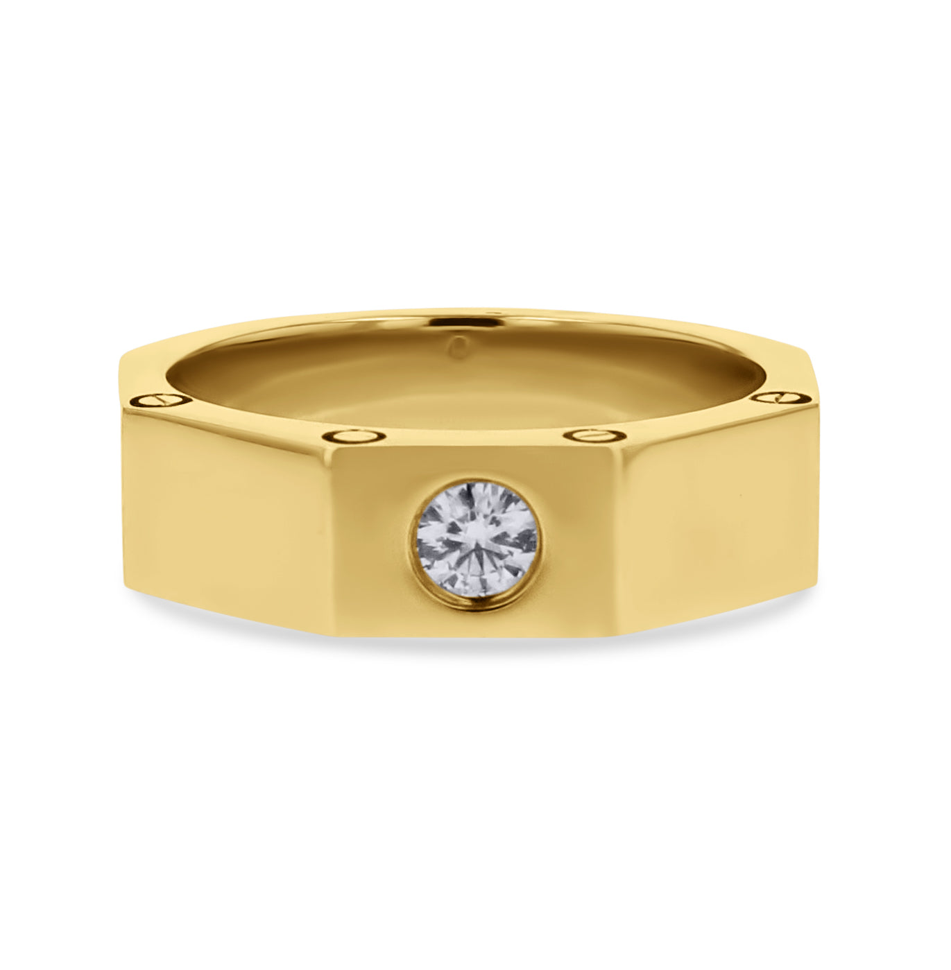 Shy Creation Solitaire Diamond Geometric Mens Ring - Skeie's Jewelers