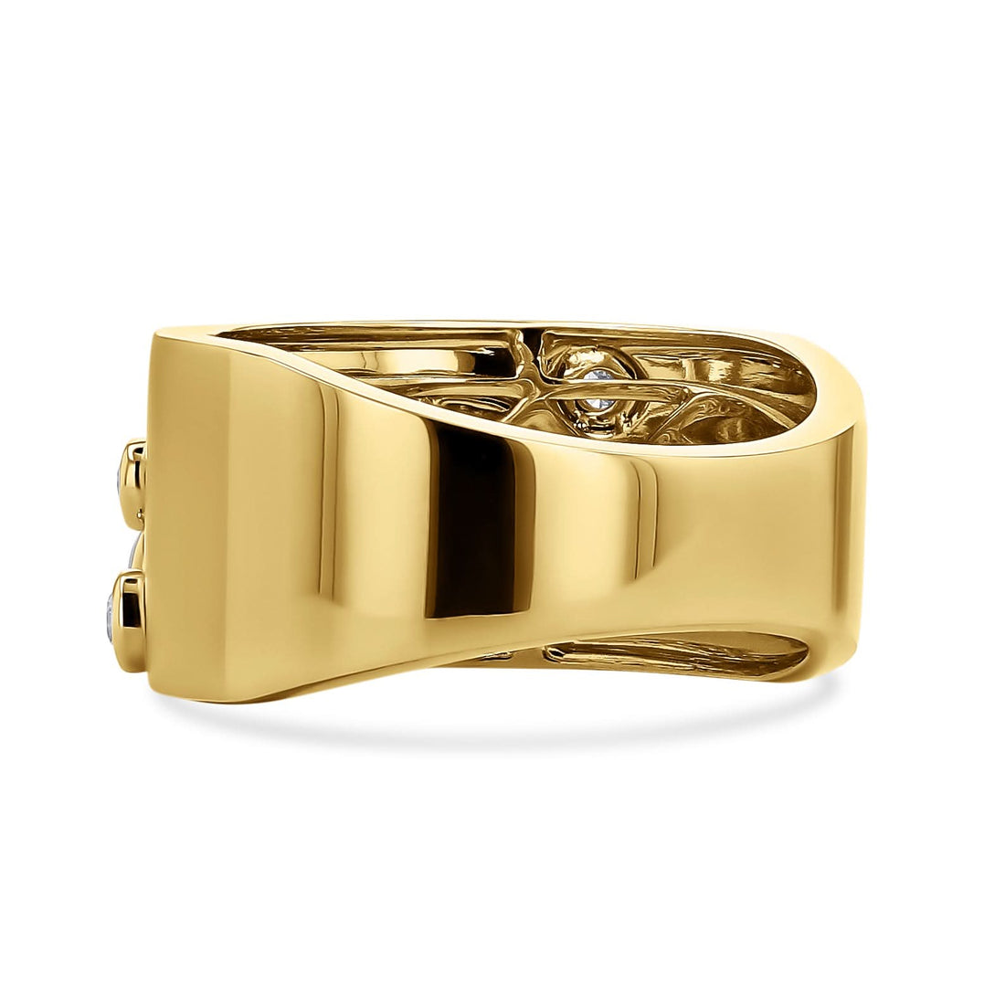 Diamond-Set Satin Cigar Band by Shy Creation