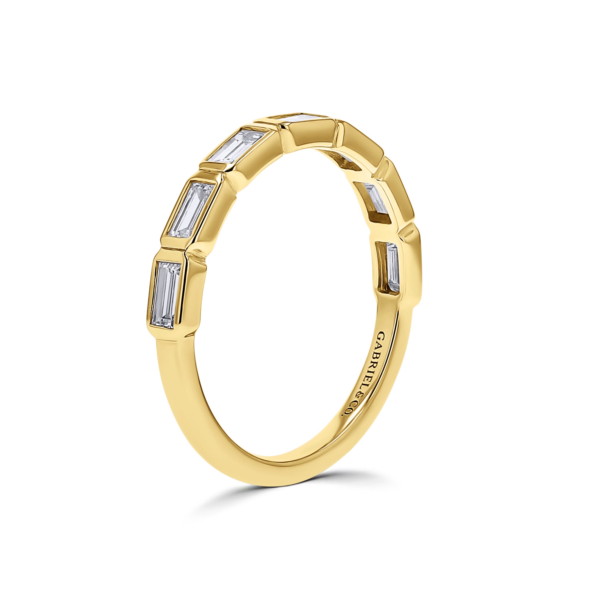 Bezel Baguette Diamond Band - Skeie's Jewelers