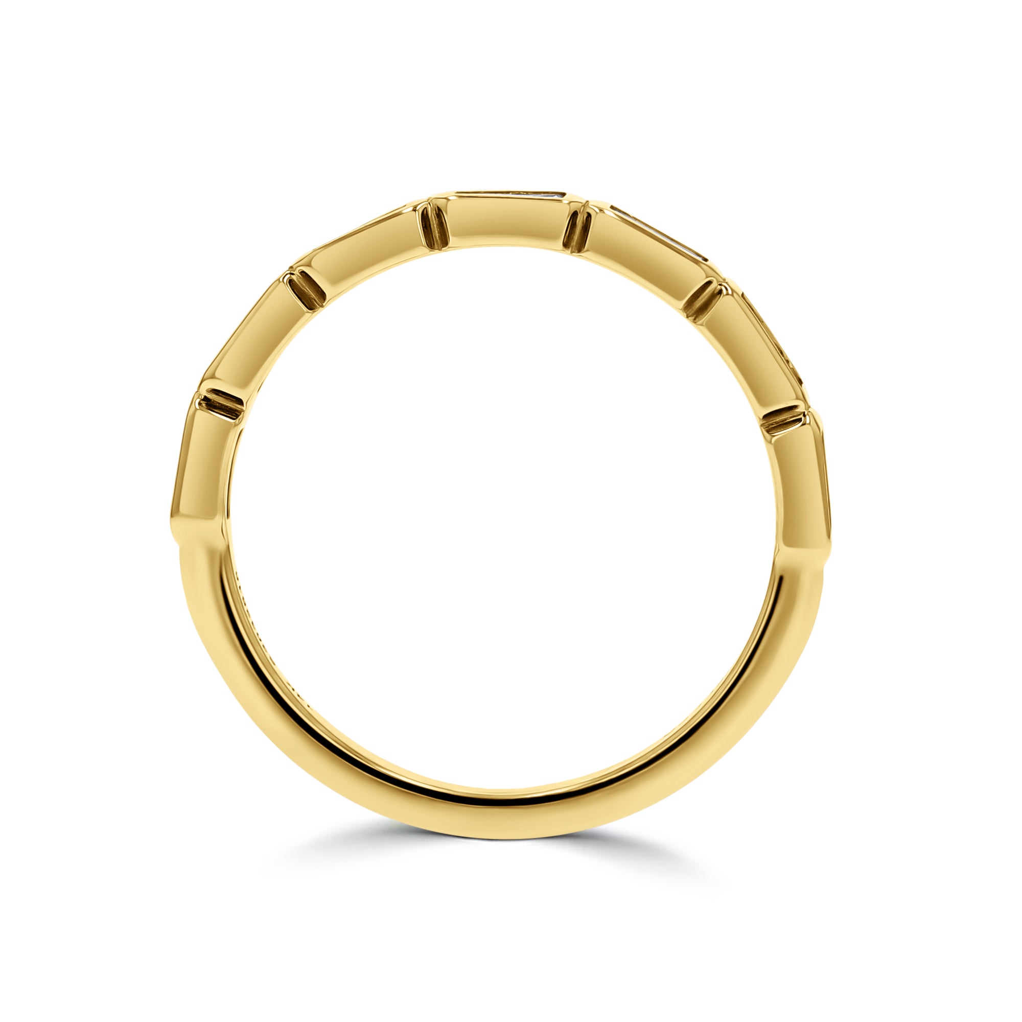 Bezel Baguette Diamond Band - Skeie's Jewelers