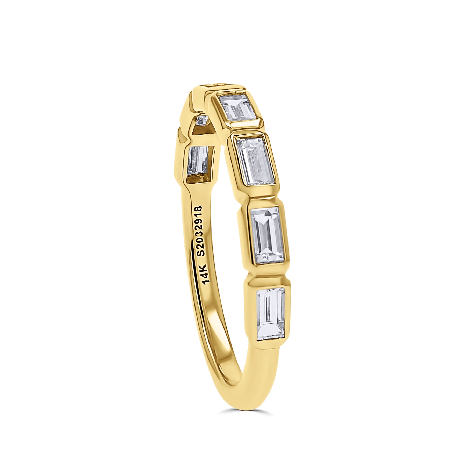 Bezel Baguette Diamond Band - Skeie's Jewelers