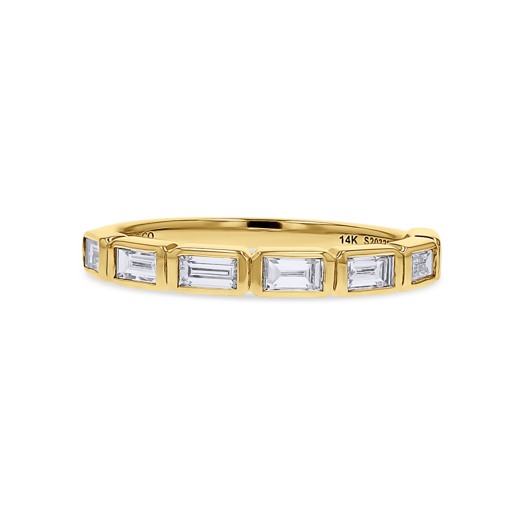 Bezel Baguette Diamond Band - Skeie's Jewelers