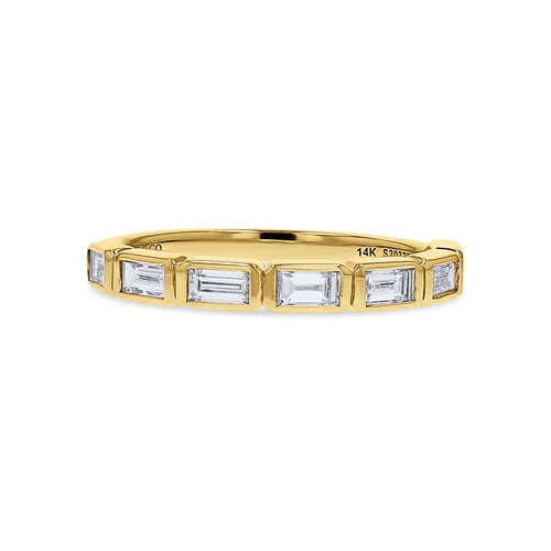 Bezel Baguette Diamond Band - Skeie's Jewelers