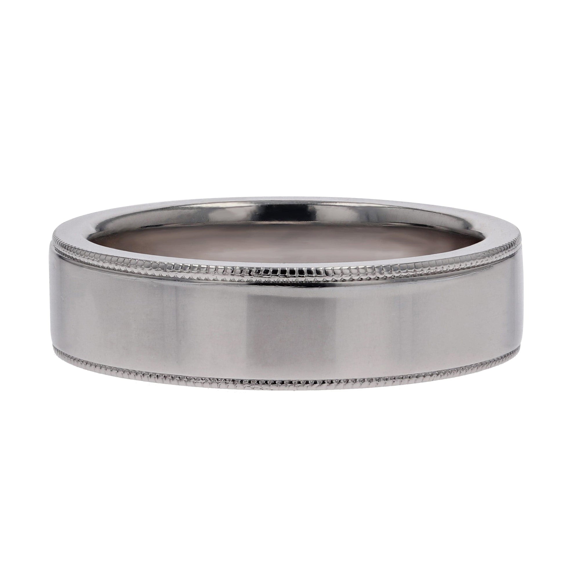 Platinum Fluted Edge Men's Wedding Band - Skeie's Jewelers