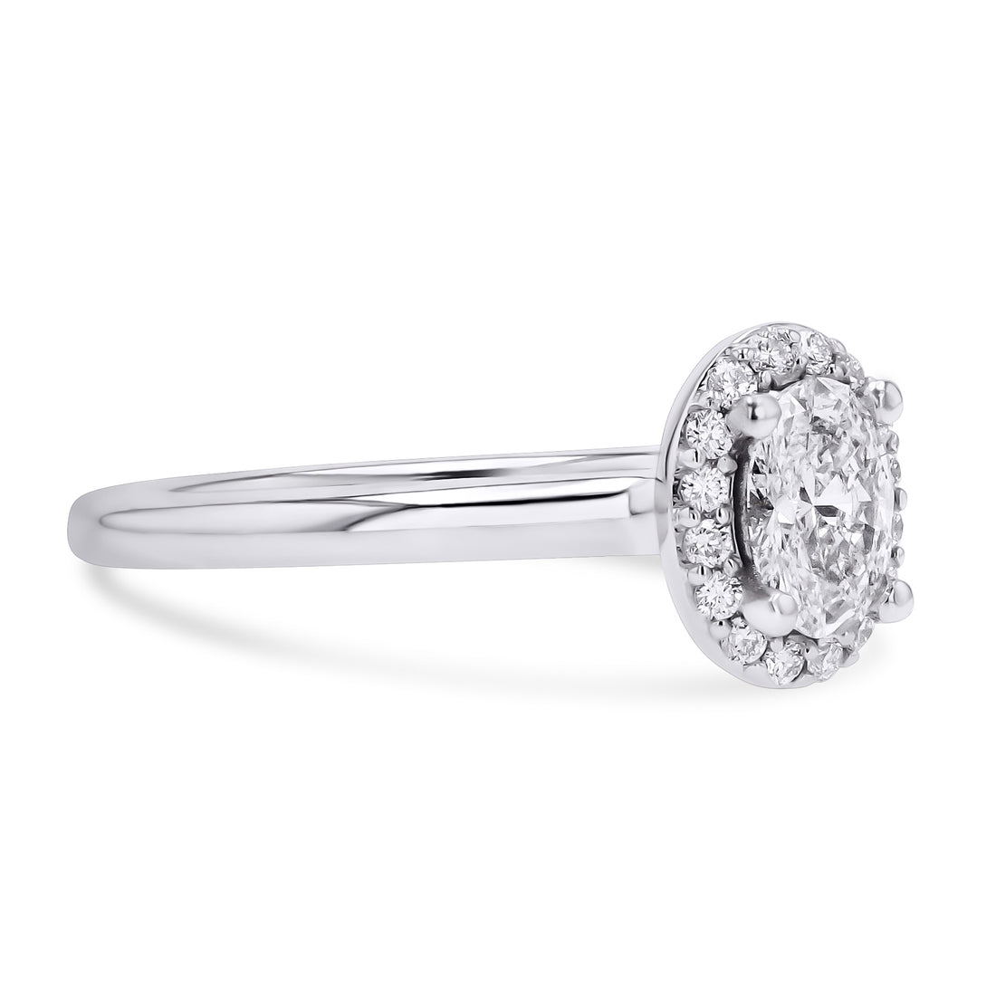 Floating Halo Oval Engagement Ring - Skeie's Jewelers