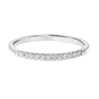 Diamond Half-Round Gold Wedding Band - Skeie's Jewelers