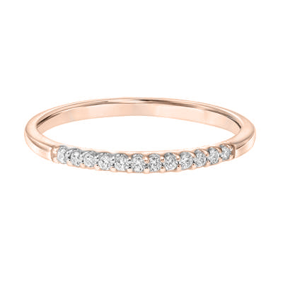 Diamond Half-Round Gold Wedding Band - Skeie's Jewelers