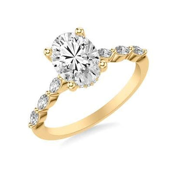 Marquise Shoulder Diamond Engagement Ring - Skeie's Jewelers