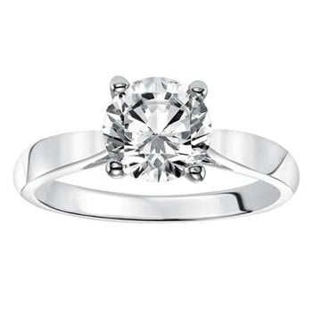 Square Edge Solitaire Engagement Ring - Skeie's Jewelers