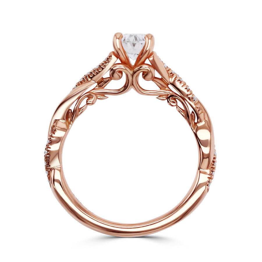 Alternating Diamond Accented Twist Engagement Ring - Skeie's Jewelers