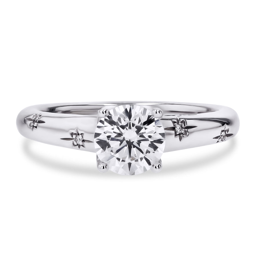 Celestial Diamond Star Engagement Ring