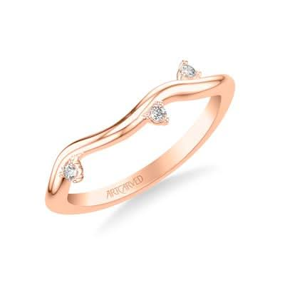 Vine Inspired Rose Gold Wedding Band