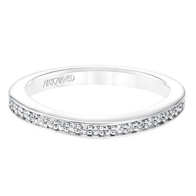 Curved Diamond Wedding Band - Skeie's Jewelers