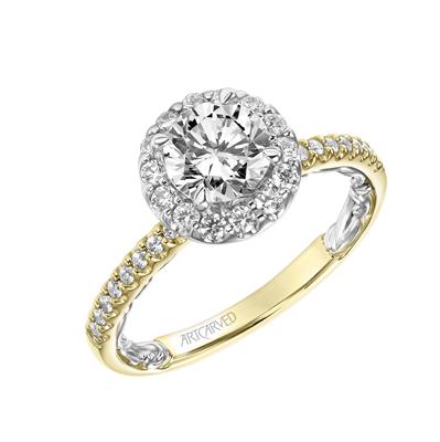 Two-Tone 'Lyric' Engagement Ring - Skeie's Jewelers