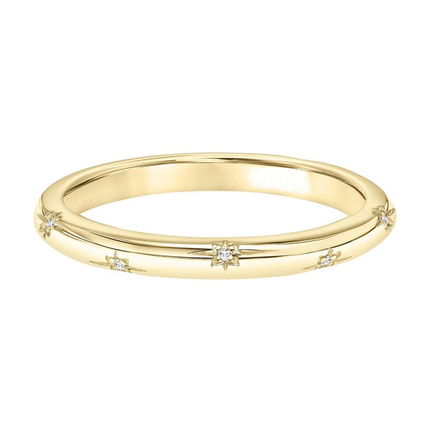 'Celestial" Diamond Accented Wedding Band - Skeie's Jewelers