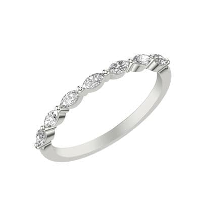 Shared Prong Marquise Cut Diamond Wedding Band - Skeie's Jewelers