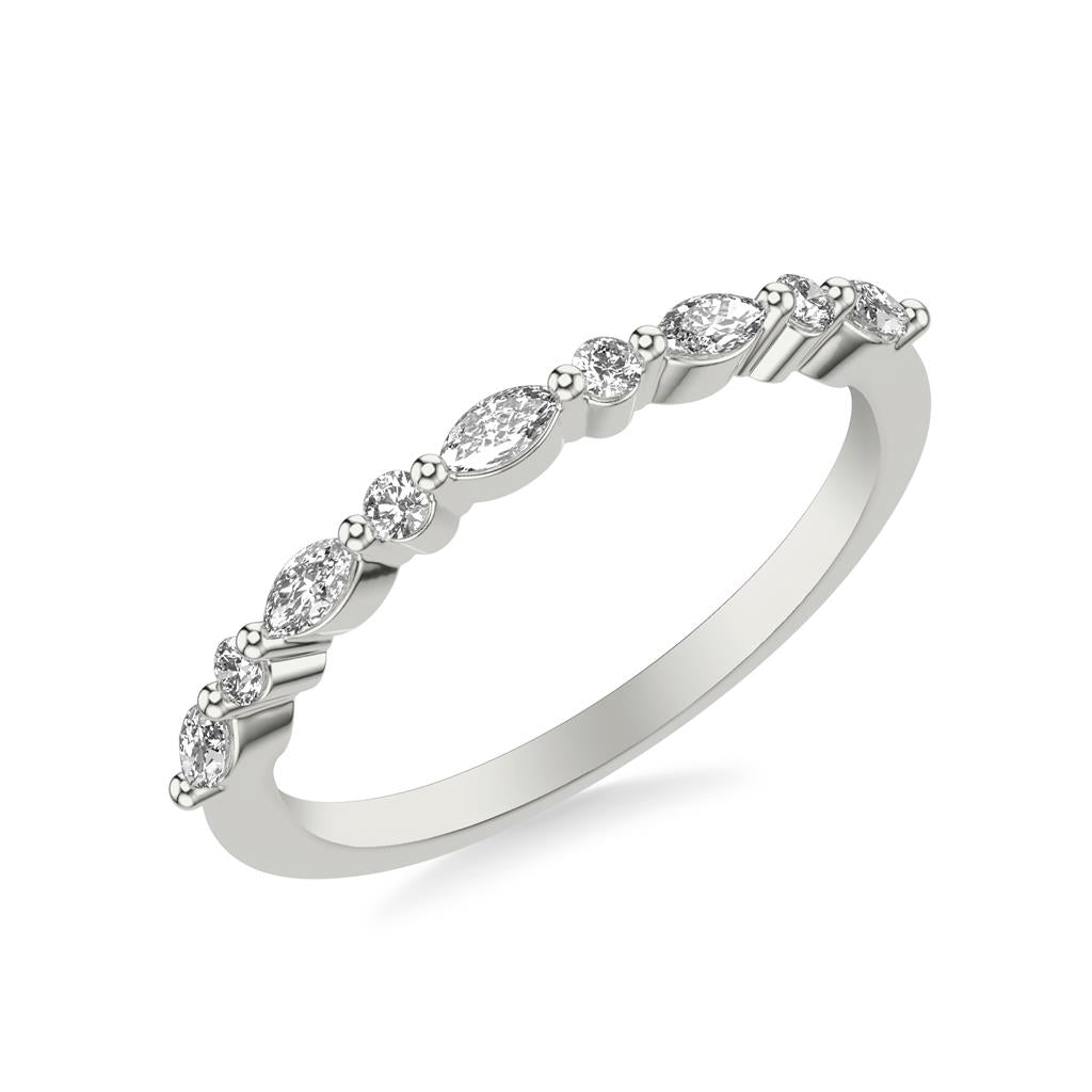 Dainty Marquise and Round Diamond Band - Skeie's Jewelers
