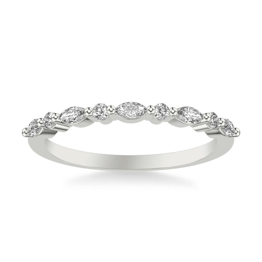 Dainty Marquise and Round Diamond Band