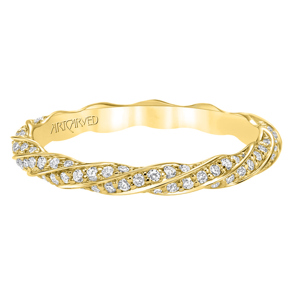 Twisted Diamond Accent Wedding Band - Skeie's Jewelers