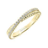 Contemporary Stackable Crossed Fashion Anniversary Band - Skeie's Jewelers