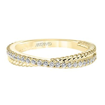 Contemporary Stackable Crossed Fashion Anniversary Band - Skeie's Jewelers