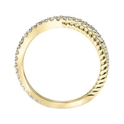 Contemporary Stackable Crossed Fashion Anniversary Band - Skeie's Jewelers