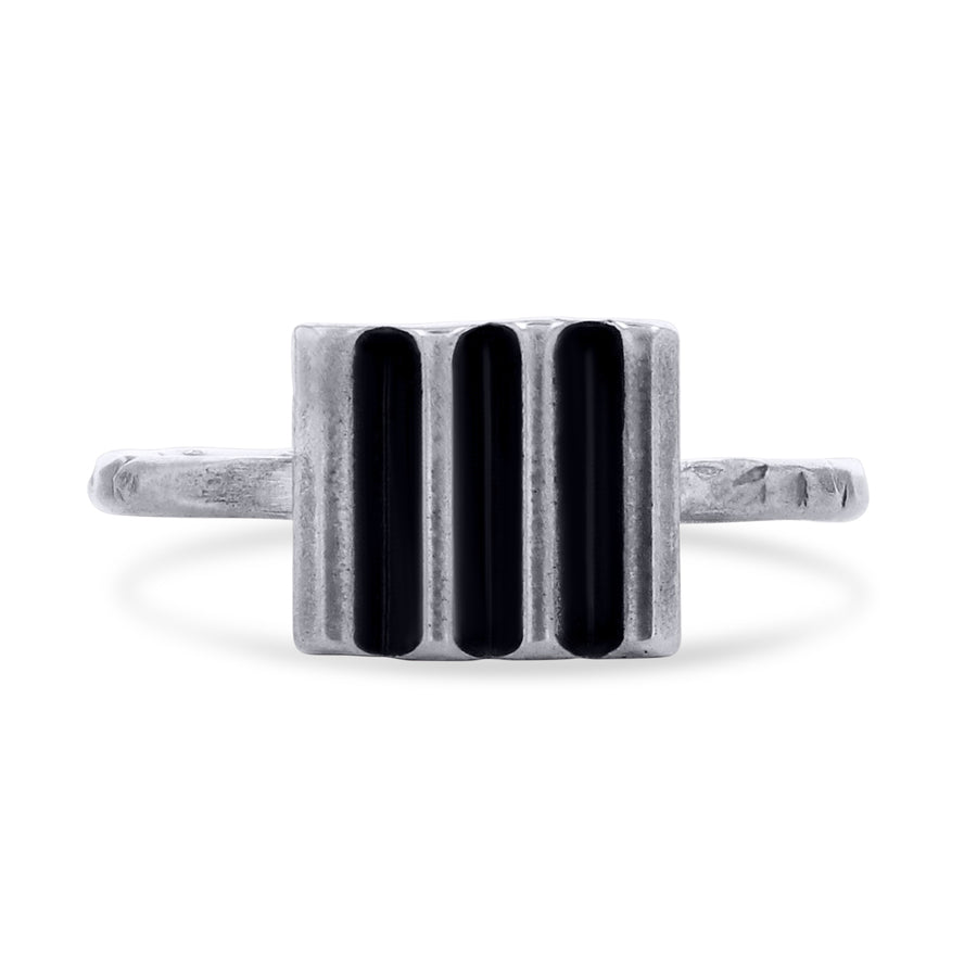 Arianna Nicolai Sterling Silver Ridged-Top Ring