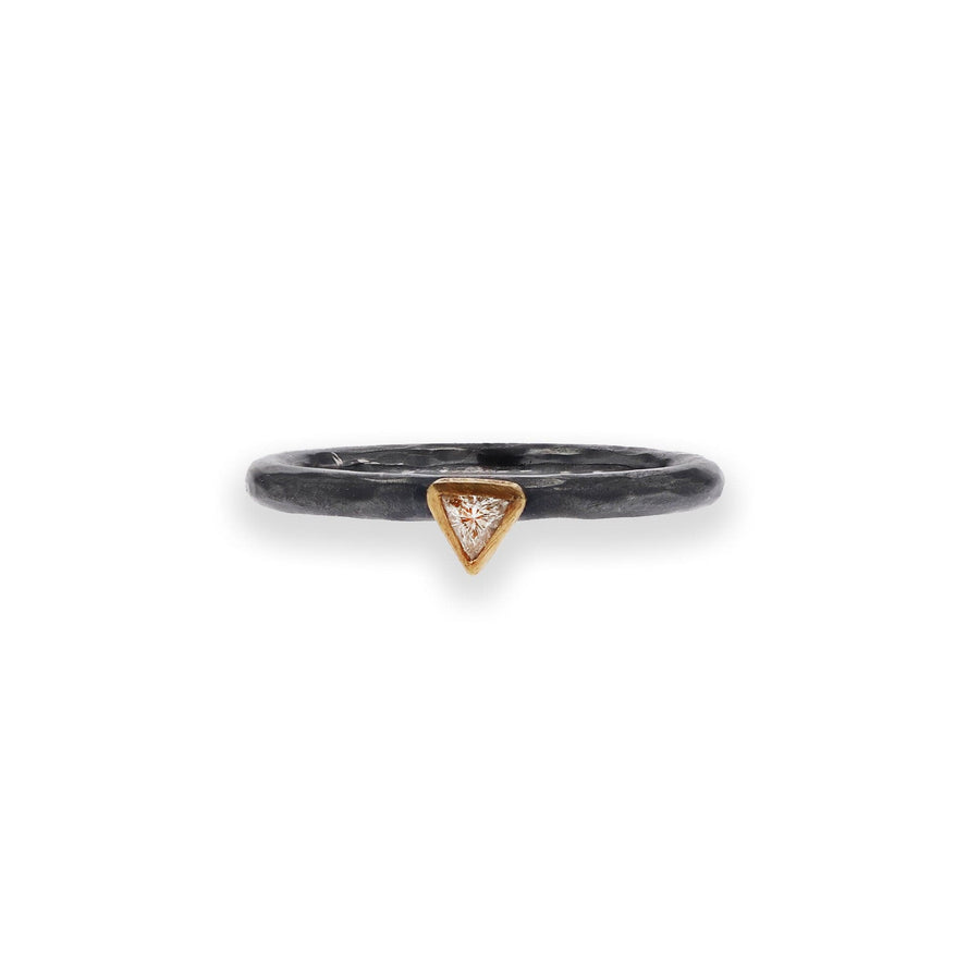 Yellow Gold & Oxidized Sterling Silver Diamond Geometric Ring by Lika Behar - Skeie's Jewelers