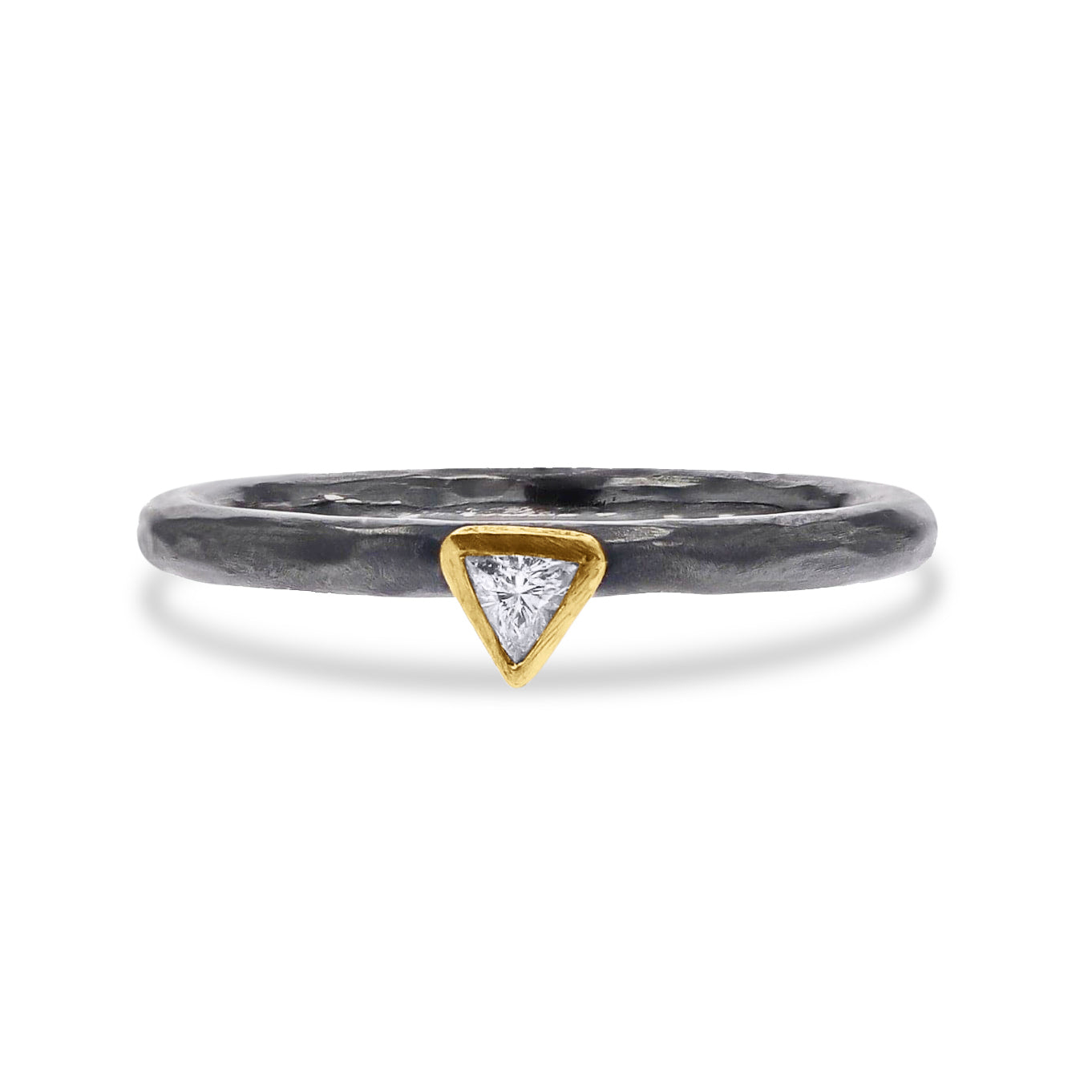 Lika Behar Yellow Gold & Oxidized Sterling Silver Diamond Geometric Ring - Skeie's Jewelers