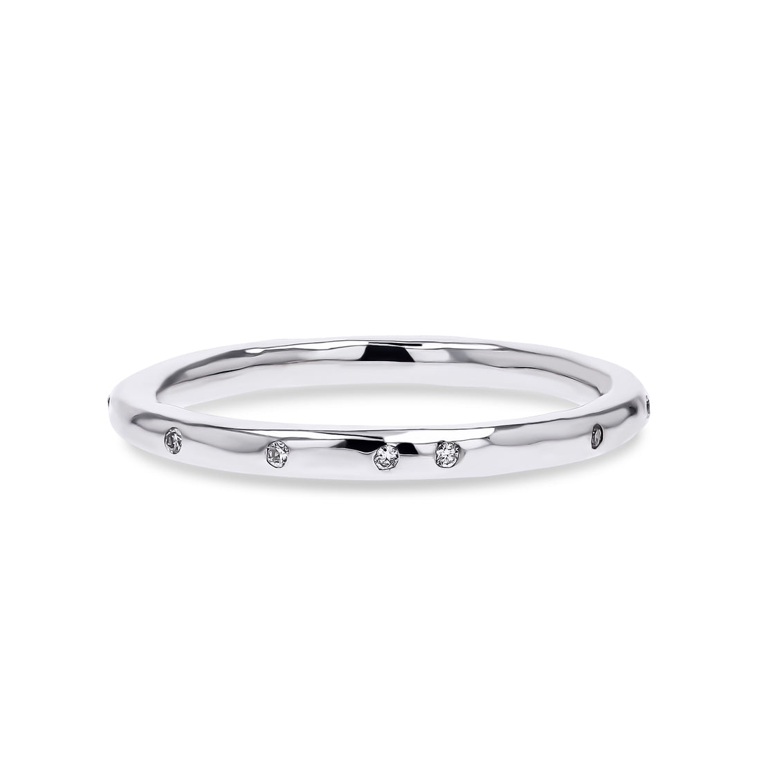 Lika Behar Diamond-Accented Polished Silver Band