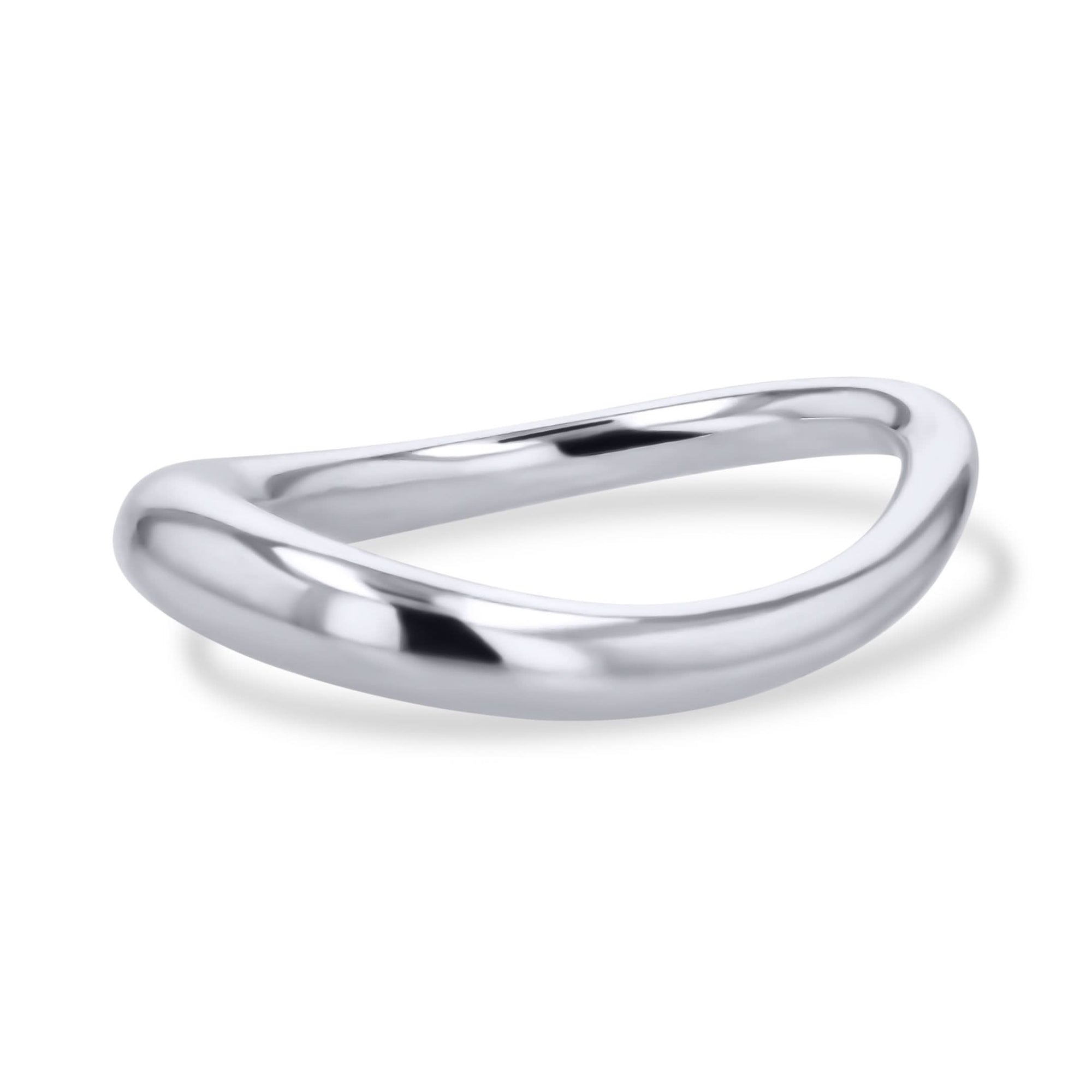 Silver ring on a white background