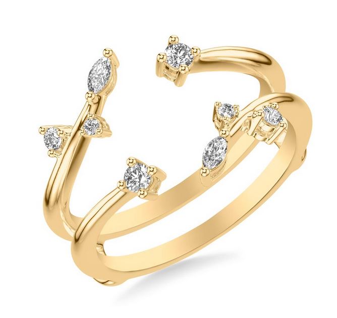 Contemporary Ring Enhancer with Diamond Petal Accents - Skeie's Jewelers