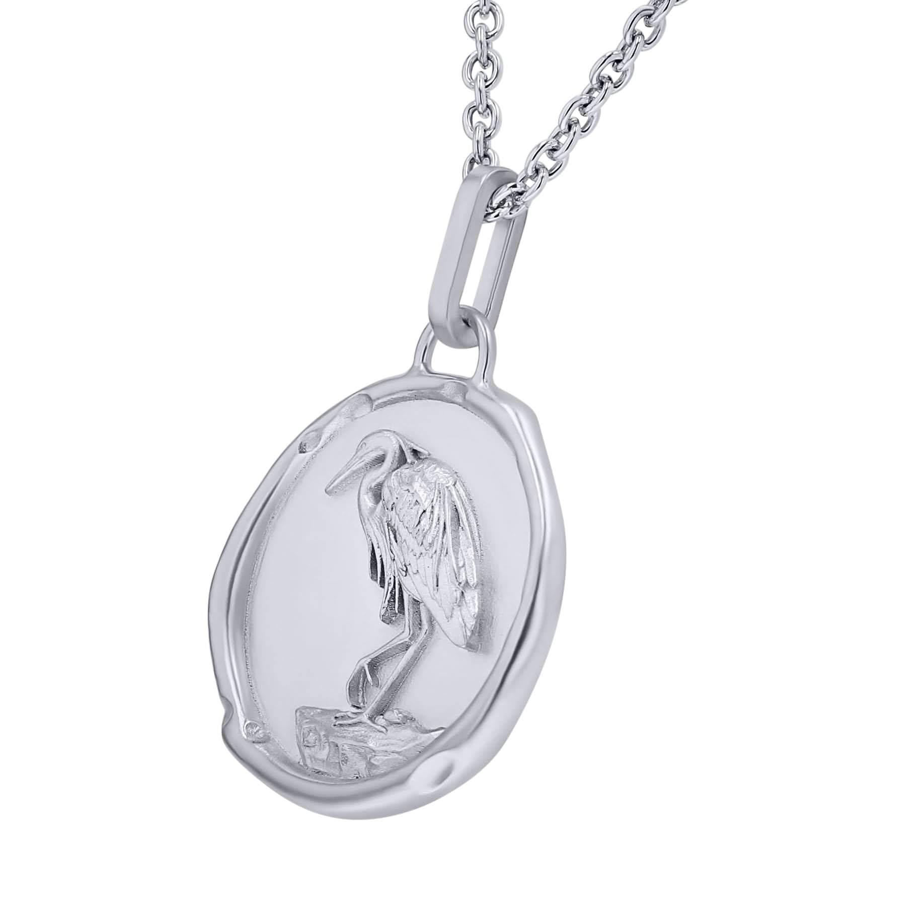 The Bijou Crane Medallion Pendant - Skeie's Jewelers