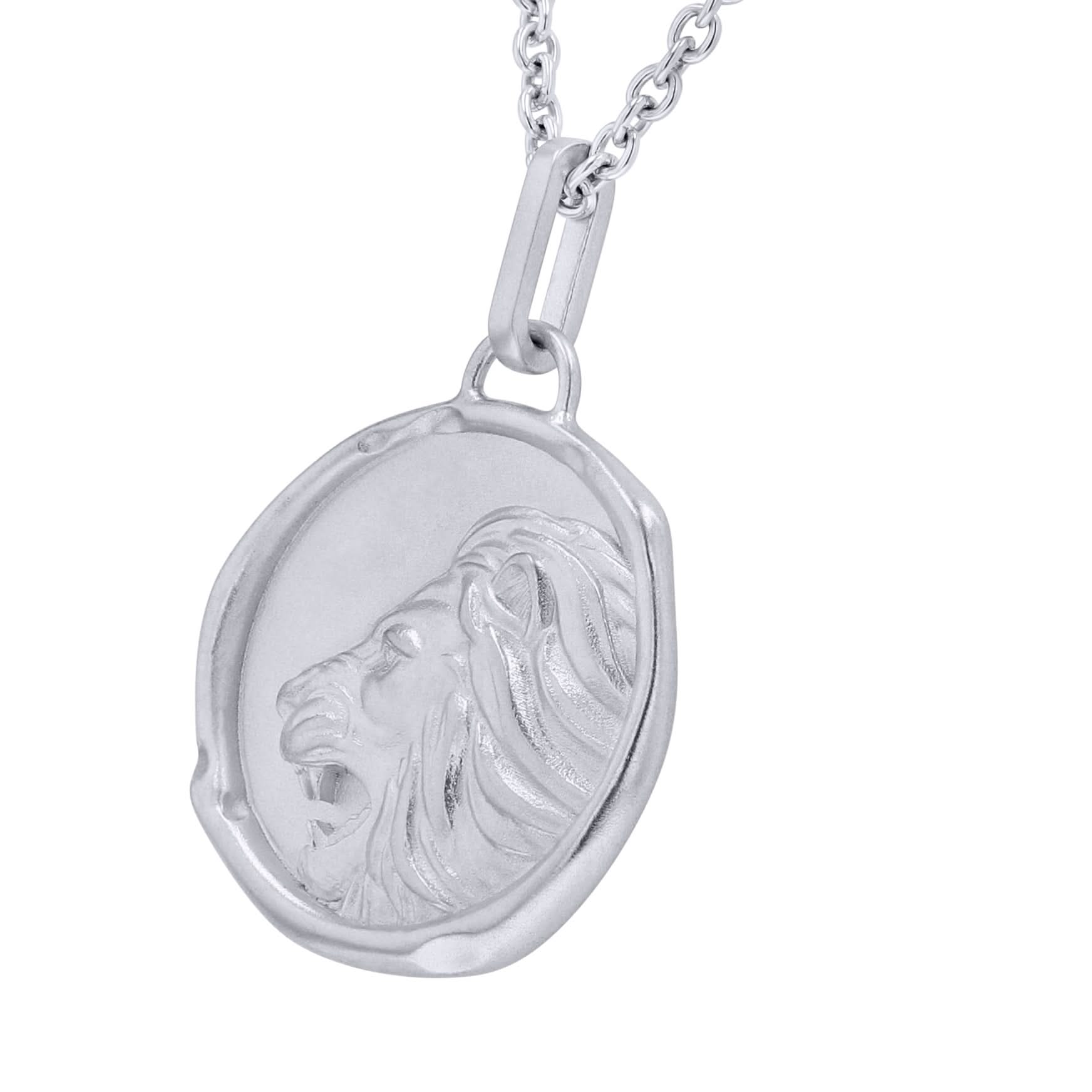 The Bijou Lion (Side Profile) Medallion Pendant - Skeie's Jewelers