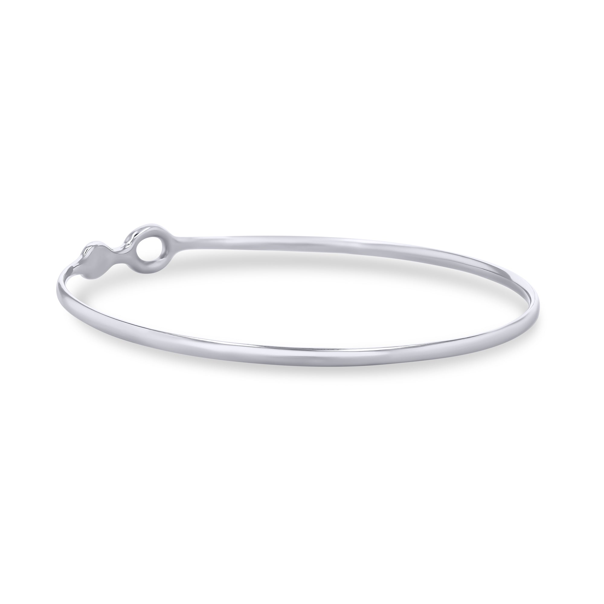 Sterling Silver Diamond Bangle Bracelet - Skeie's Jewelers