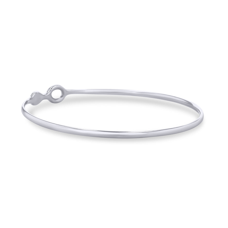 Sterling Silver Diamond Bangle Bracelet