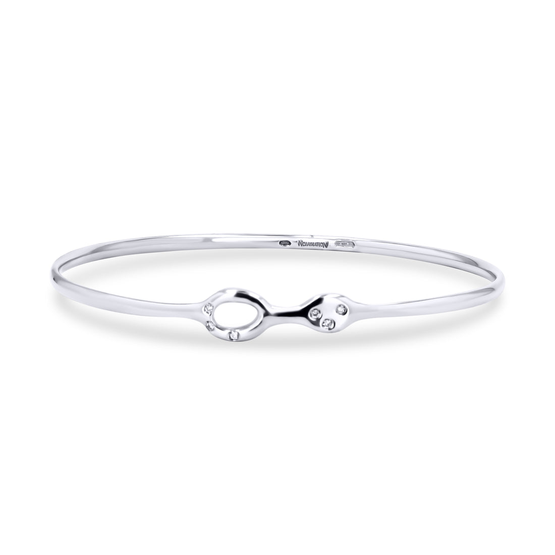 Sterling Silver Diamond Bangle Bracelet