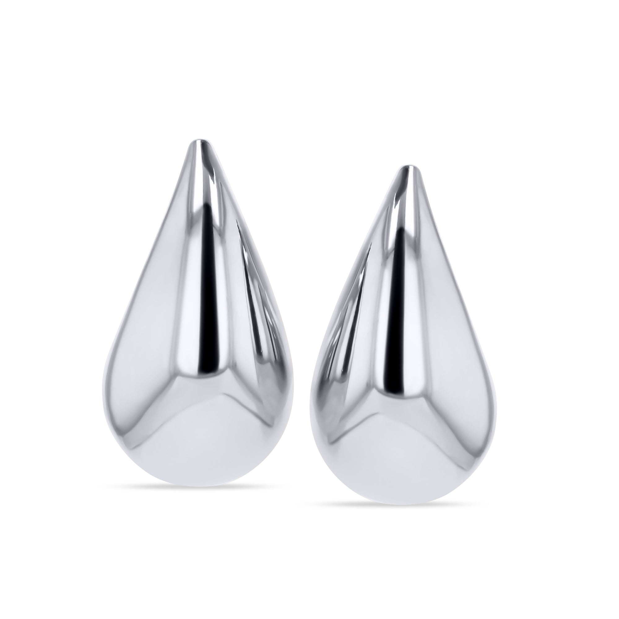 Sterling Silver Puffy Teardrop Earrings - Skeie's Jewelers