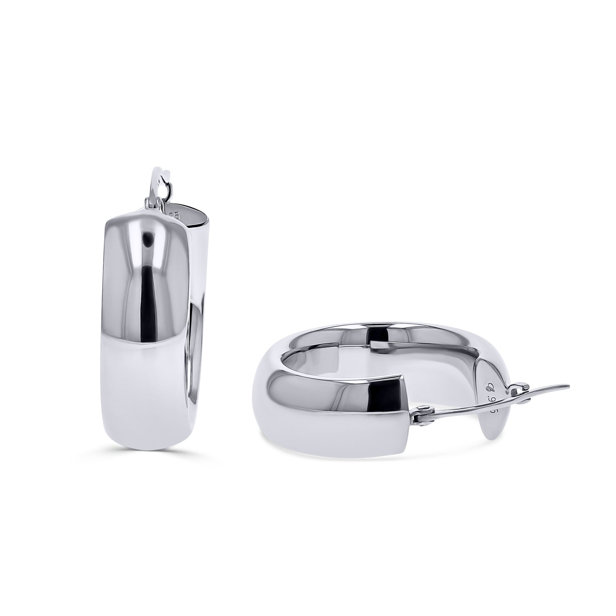 Silver Wide Hoop Earrings - Skeie's Jewelers