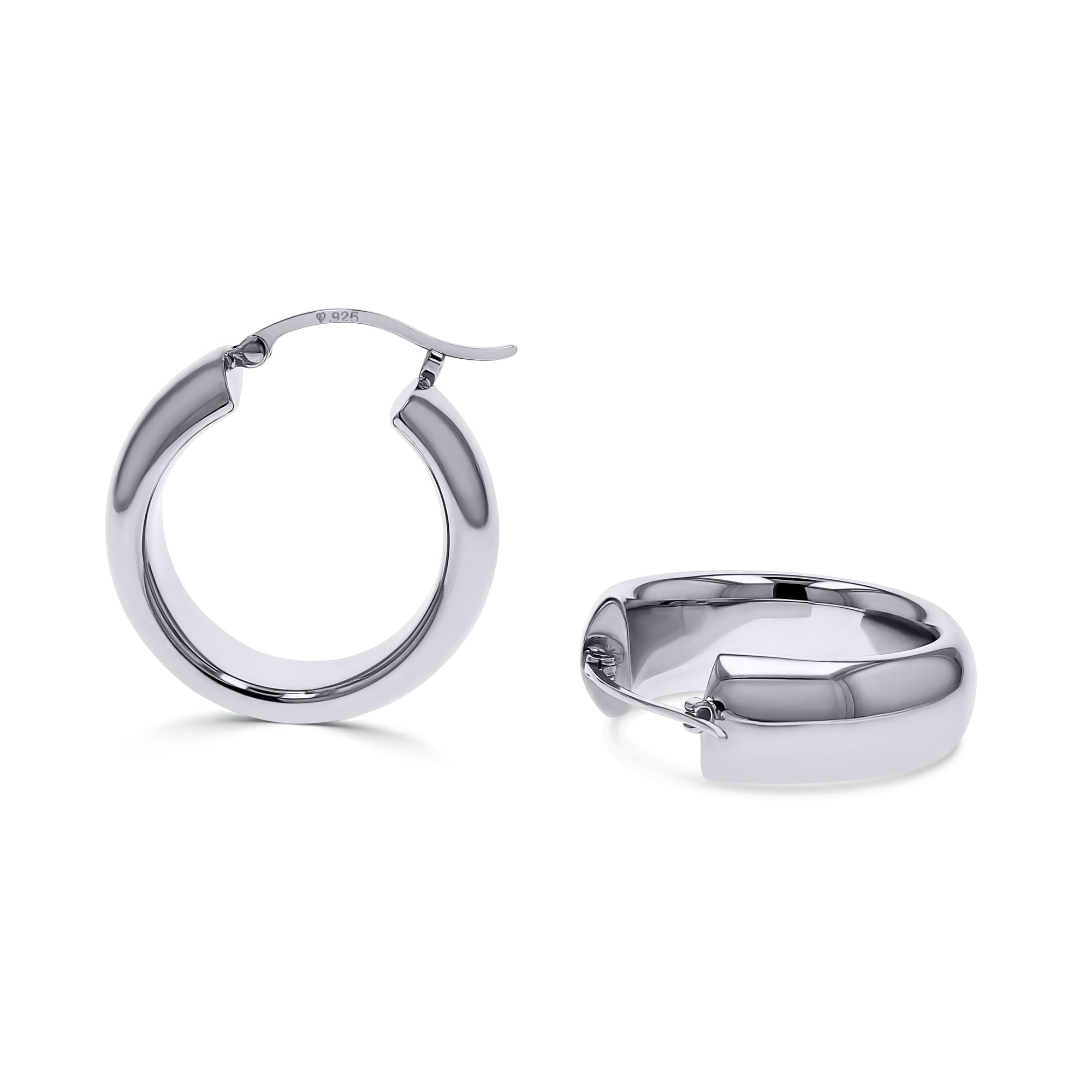 Silver Wide Hoop Earrings - Skeie's Jewelers