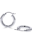 Silver Medium Tube Hoops - Skeie's Jewelers