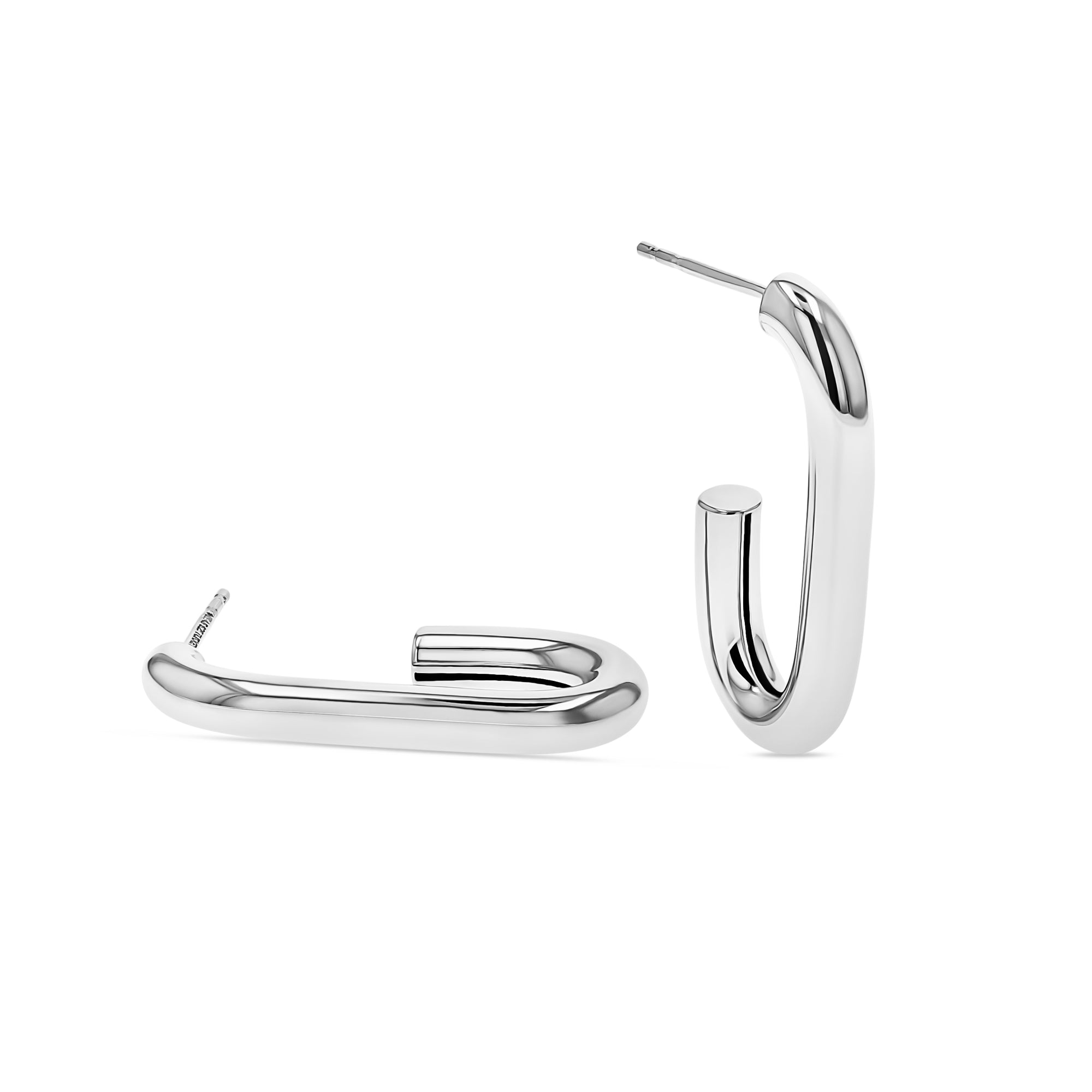 Silver Long Hoop Earrings - Skeie's Jewelers
