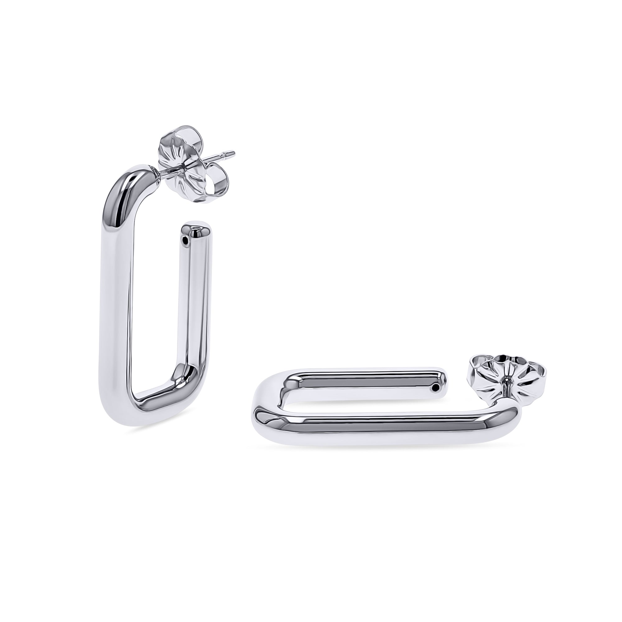 Small Rounded "J" Hoop Earrings - Skeie's Jewelers