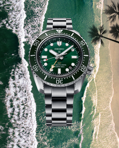 Seiko SPB381 Green Dial GMT Dive Watch - Skeie's Jewelers