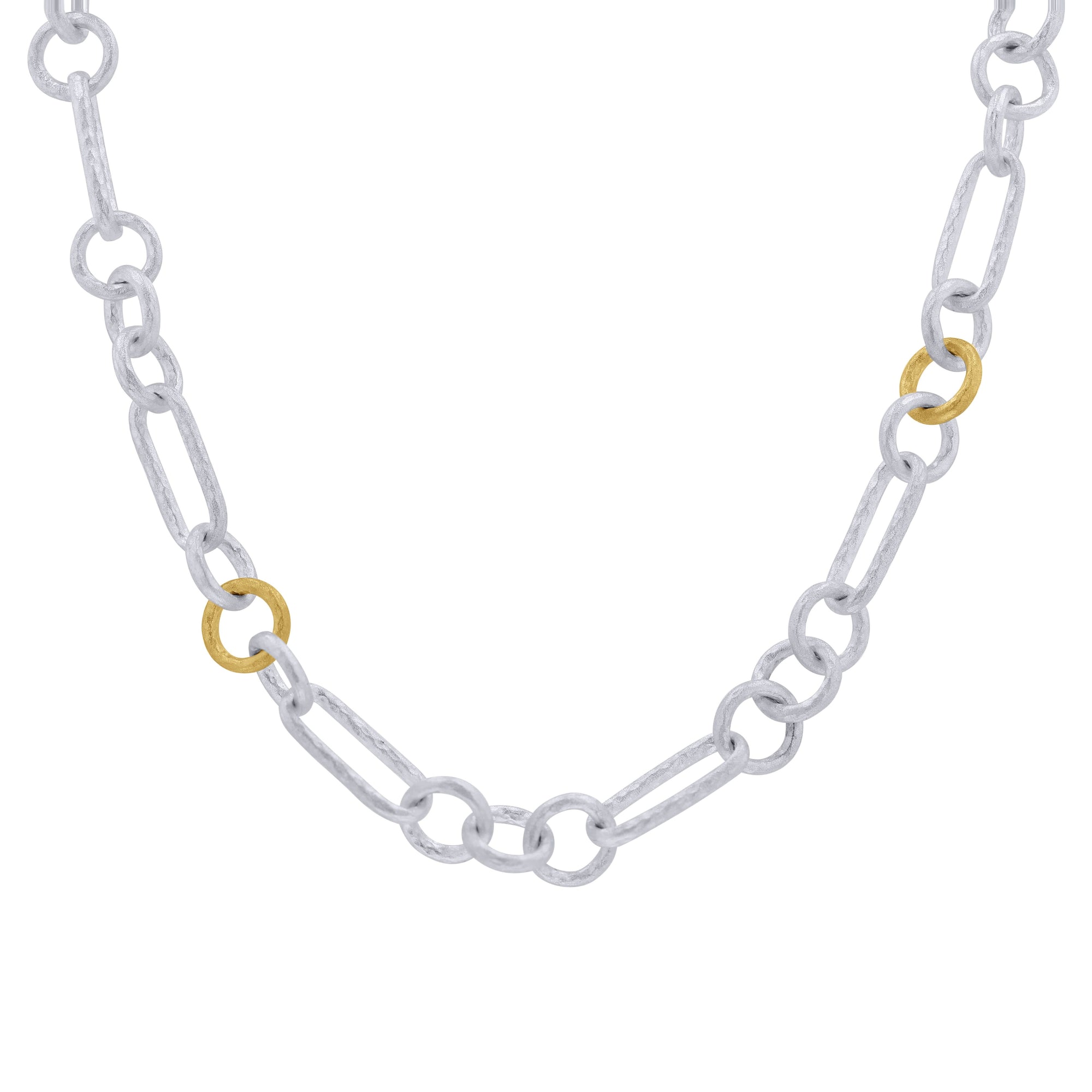 Lika Behar 'Casey' Silver and Gold Link Chain - Skeie's Jewelers