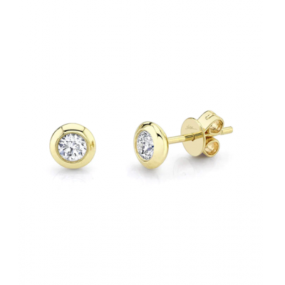 Shy Creation Diamond Bezel Studs