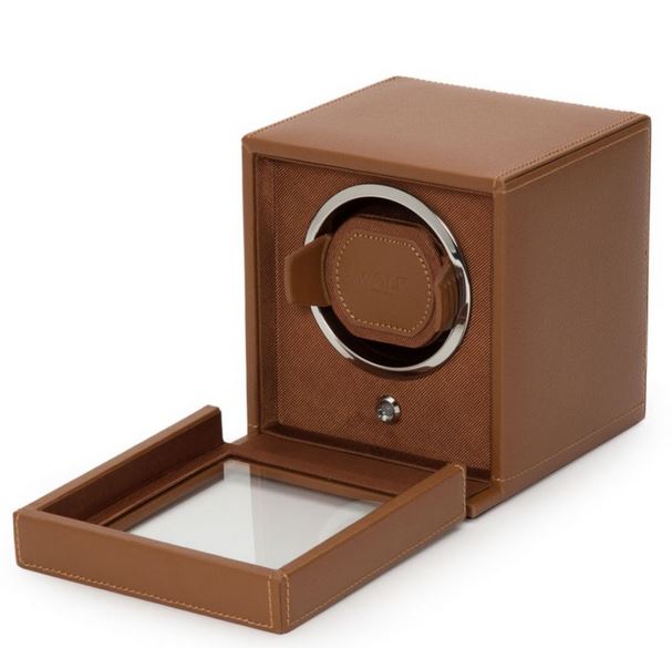 WOLF 1834 Cub Single Watch Winder with Cover - Skeie's Jewelers