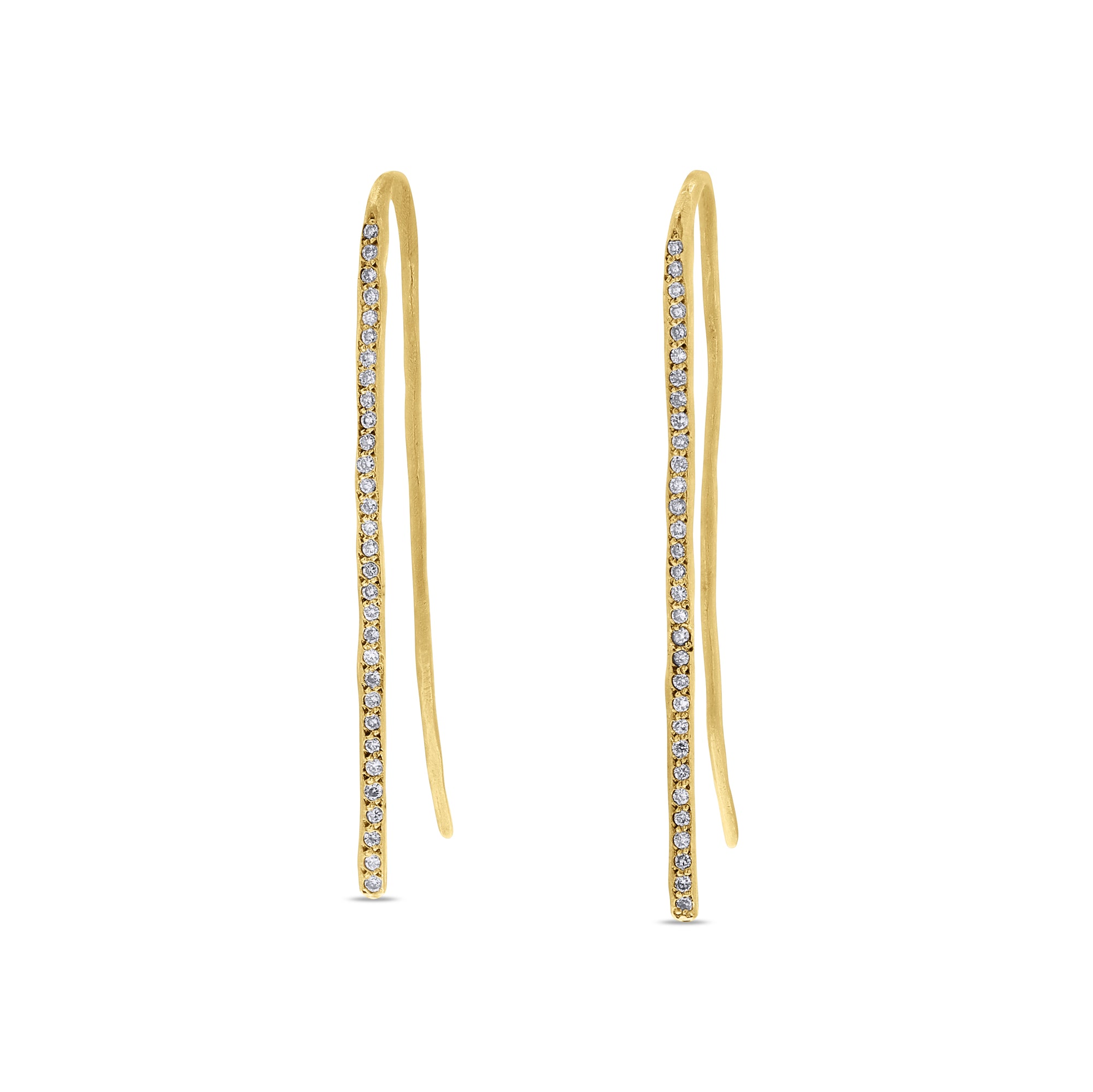 Diamond-Accented Gold Threader Earrings - Skeie's Jewelers